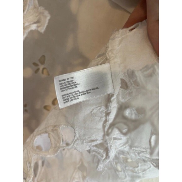 Gap Body Large Top 100% Cotton Boho Embroidered Tunic Cottage Lagenlook Whimsy - Picture 6 of 7